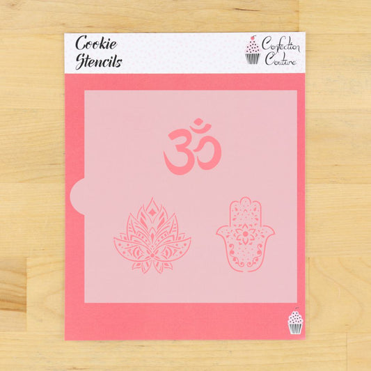 Hindu Symbols Accent Cookie Stencil