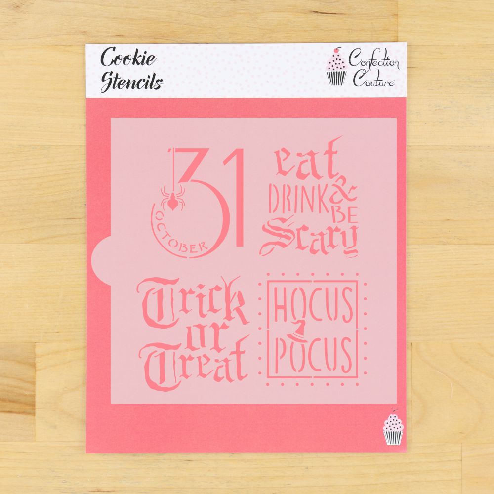 Halloween Stencil eat drink and be scary cookie stencil by confection couture