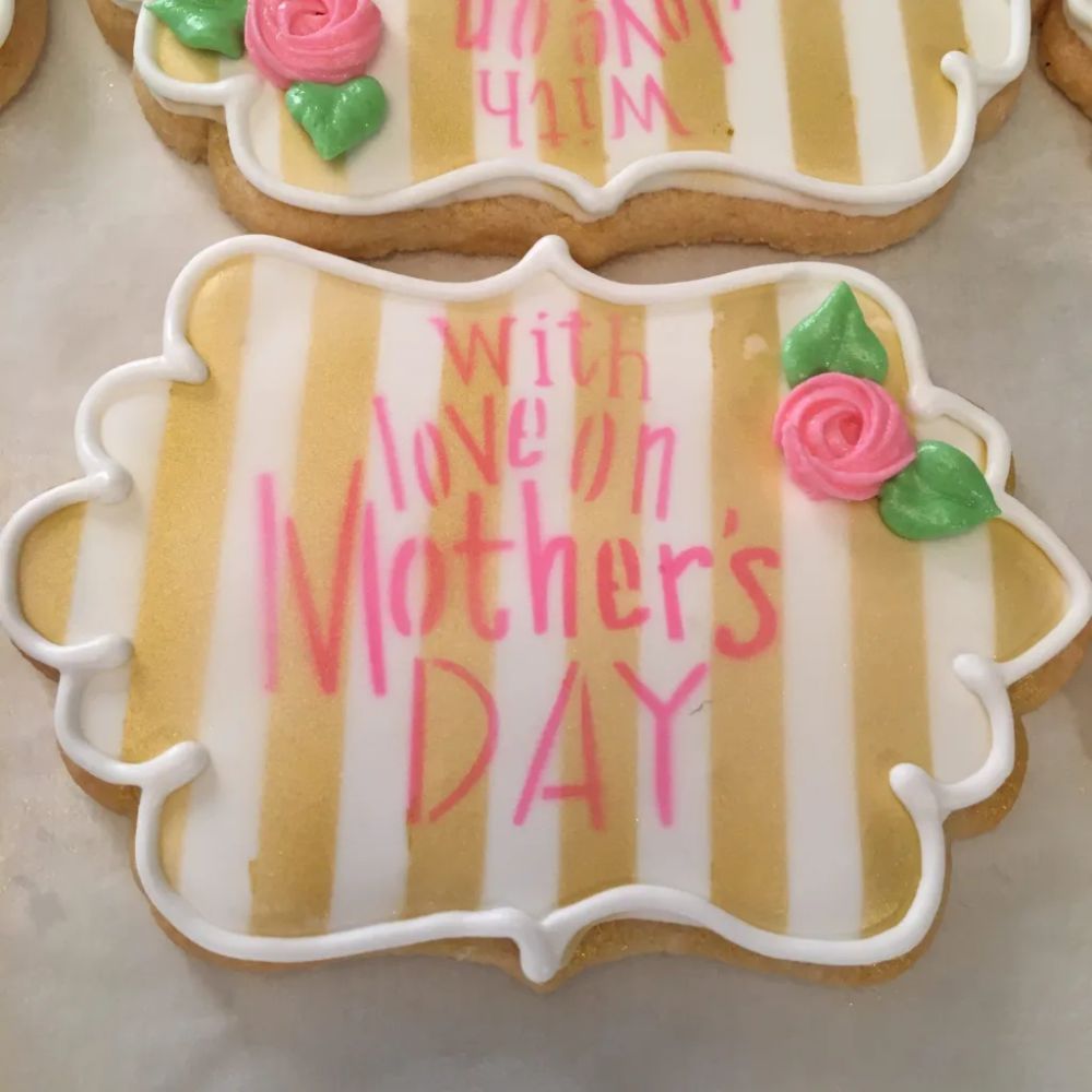 Mother's Day Love Accent Cookie Stencil