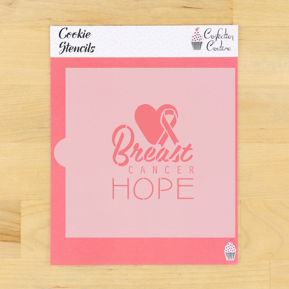 Breast Cancer Hope Cookie Stencil
