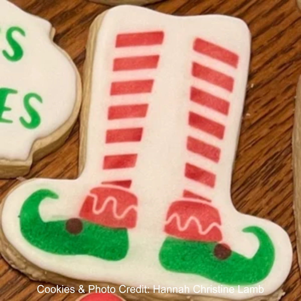 Elf Stenciled Cookies for Christmas by Hannah Lamb