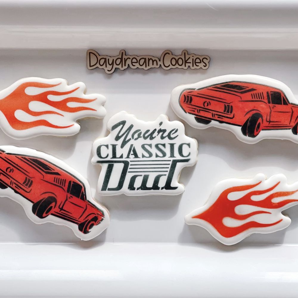 Classic Dad Stenciled Cookies by Daydream Cookies