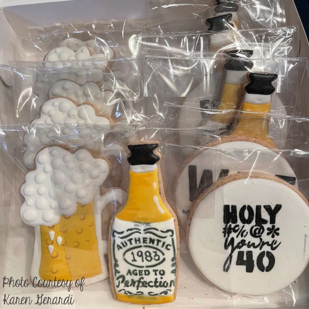 Holy Shit you're 40 Cookies for a 40th Birthday Party