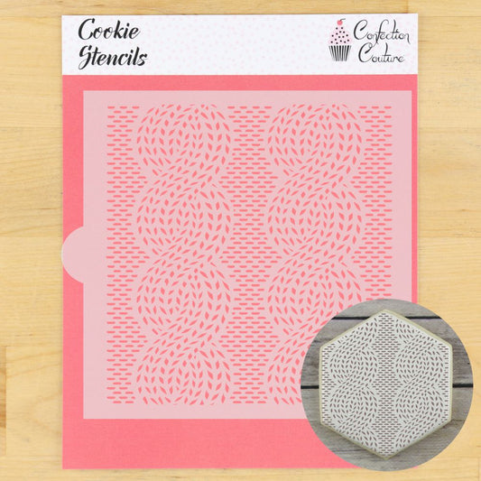 Cable Knit Cookie Stencil