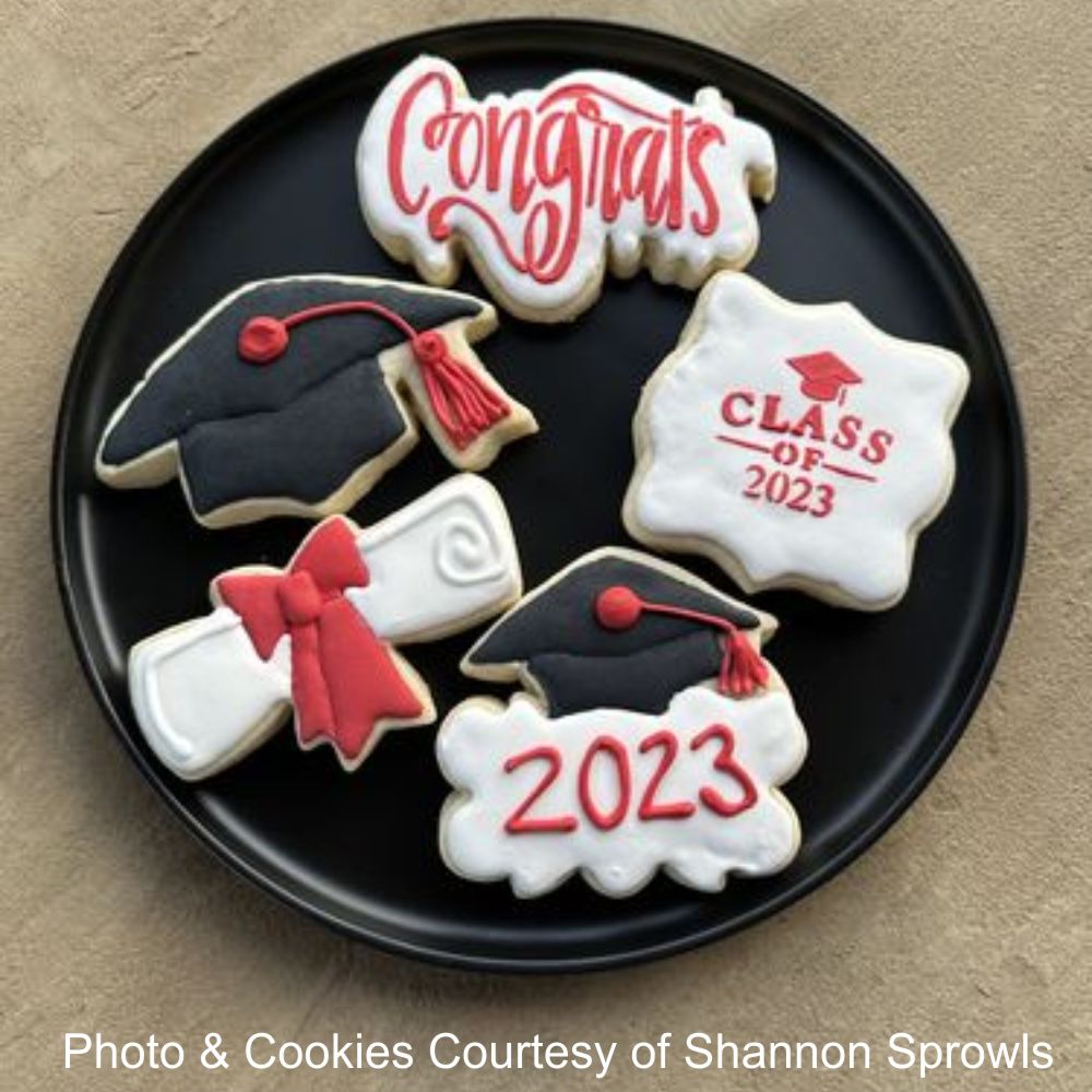 Graduation Cookie Stencil messages ICED ONTO COOKIES BY SHANOON SPROWLS