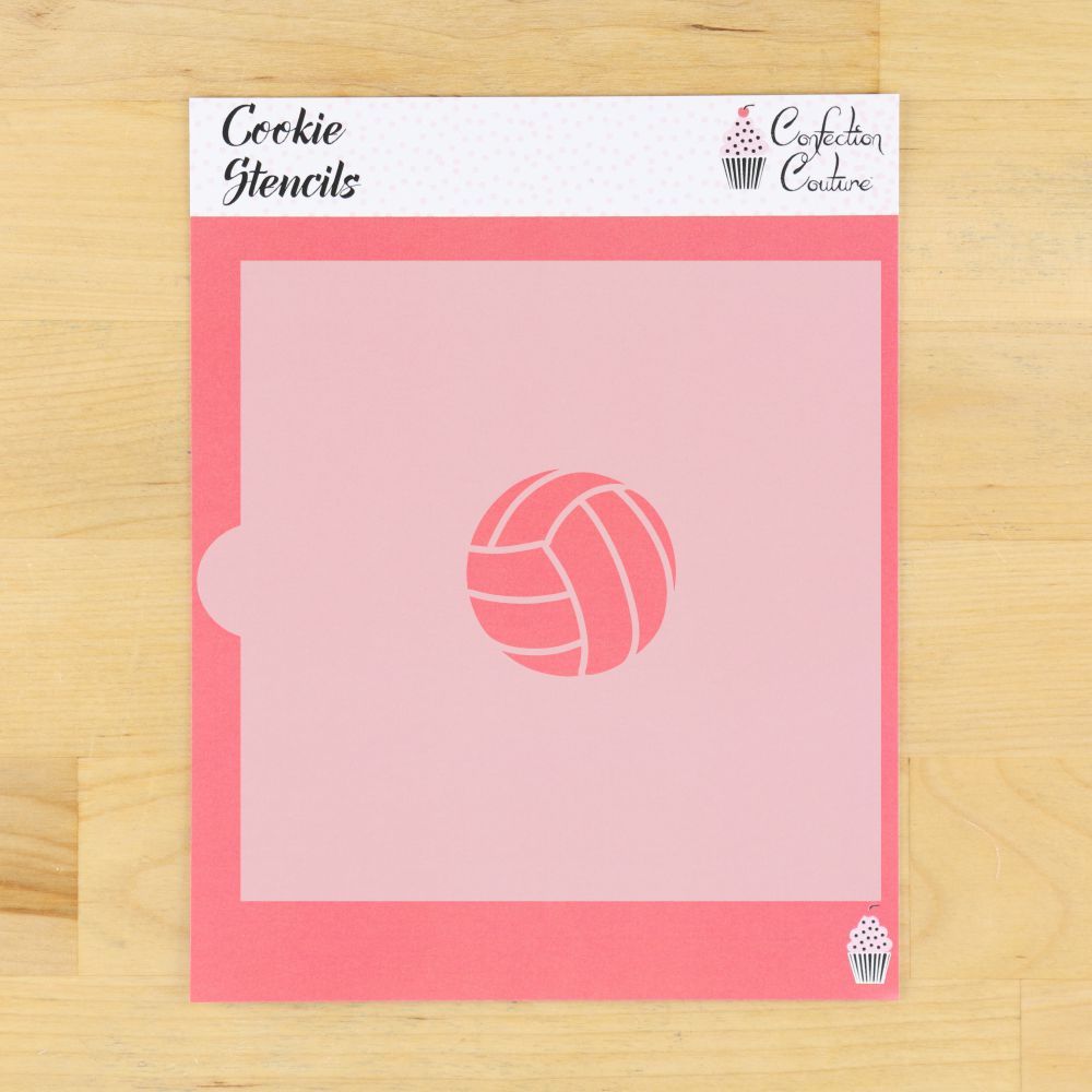 1.5 inch round Volleyball Cookie Stencil 
