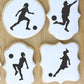 Female Soccer Players Cookie Stencil
