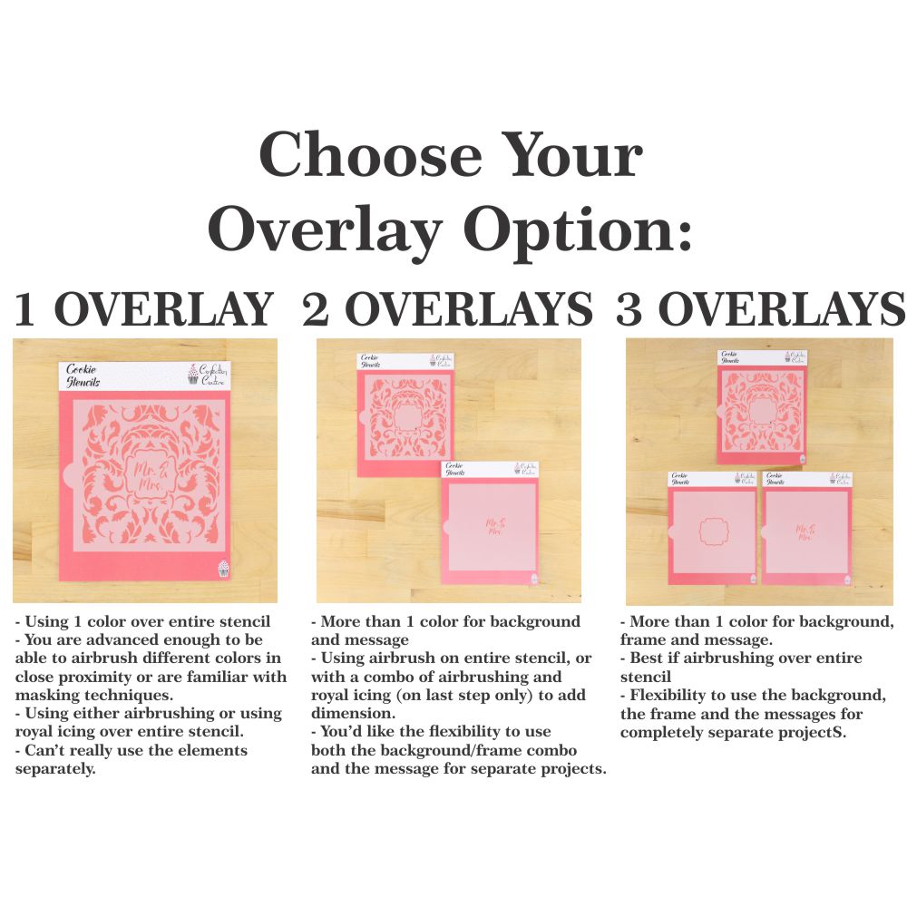 how to use multiple overlay cookie stencils
