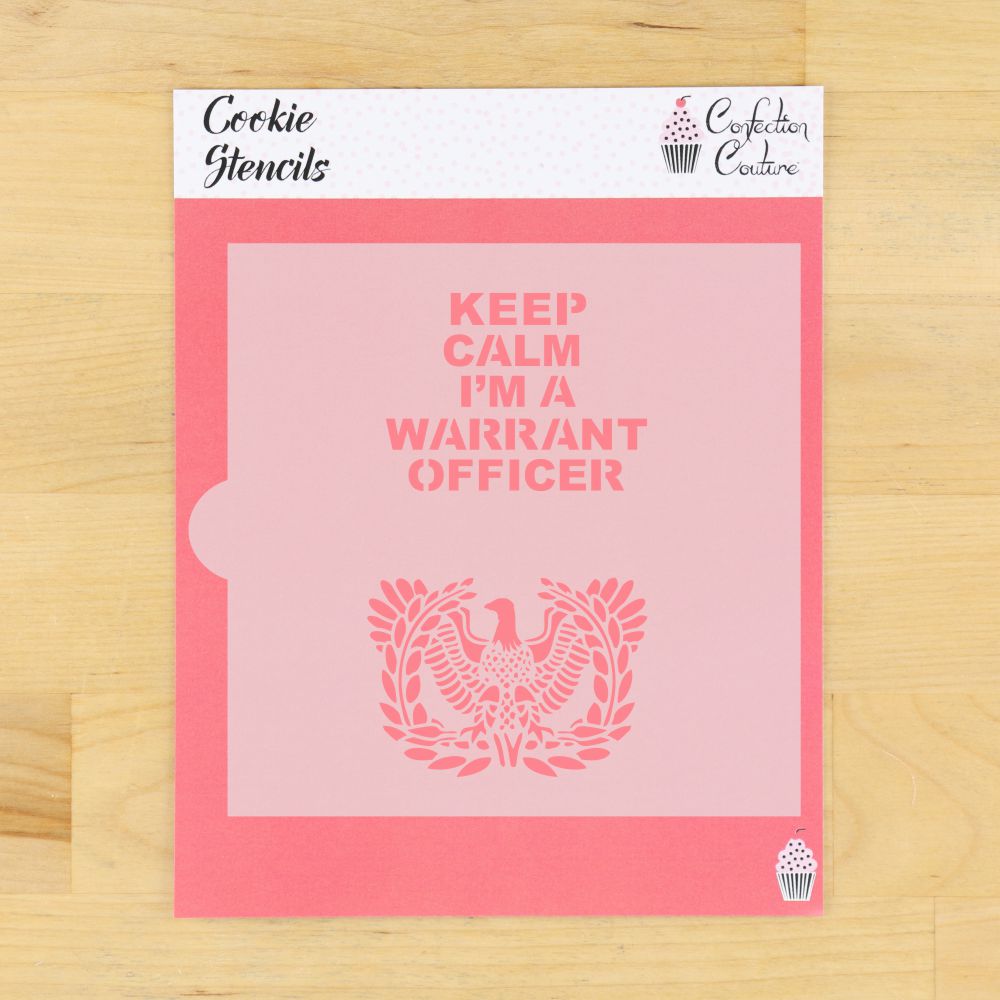 Army Warrant Officer Eagle Cookie Stencil
