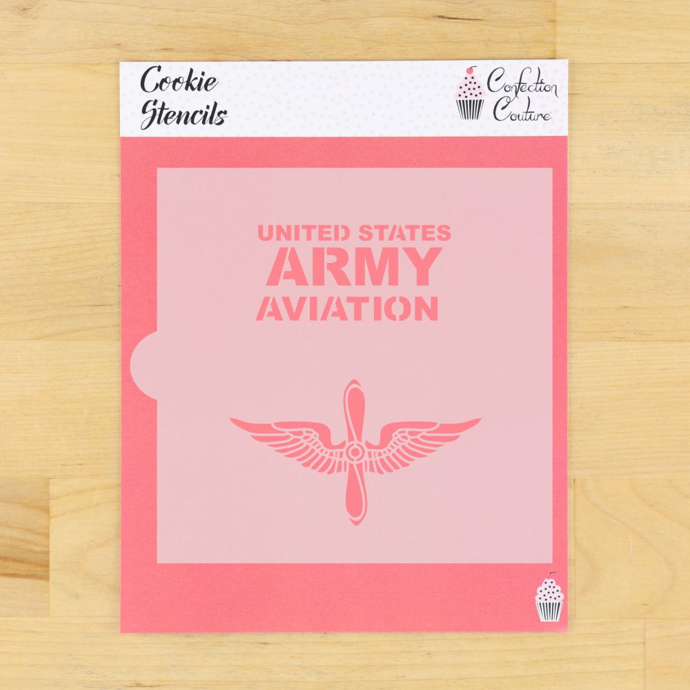 United States Army Aviation Cookie Stencil