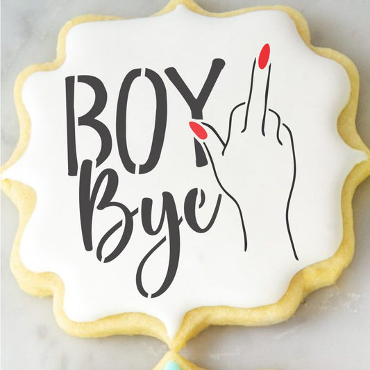 Boy Bye Cookie Stencil