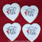 Airbrushed cookies by Mary Held using the My Favorite Pain Valentine's Day Cookie Stencil 