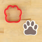 Paw Print cookie stencil and Paw Print shaped cookie cutter