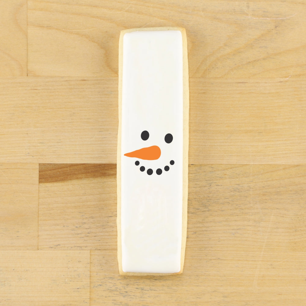 Snowman Faces Cookie Stick