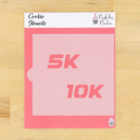 5K and 10K Race Cookie Stencil