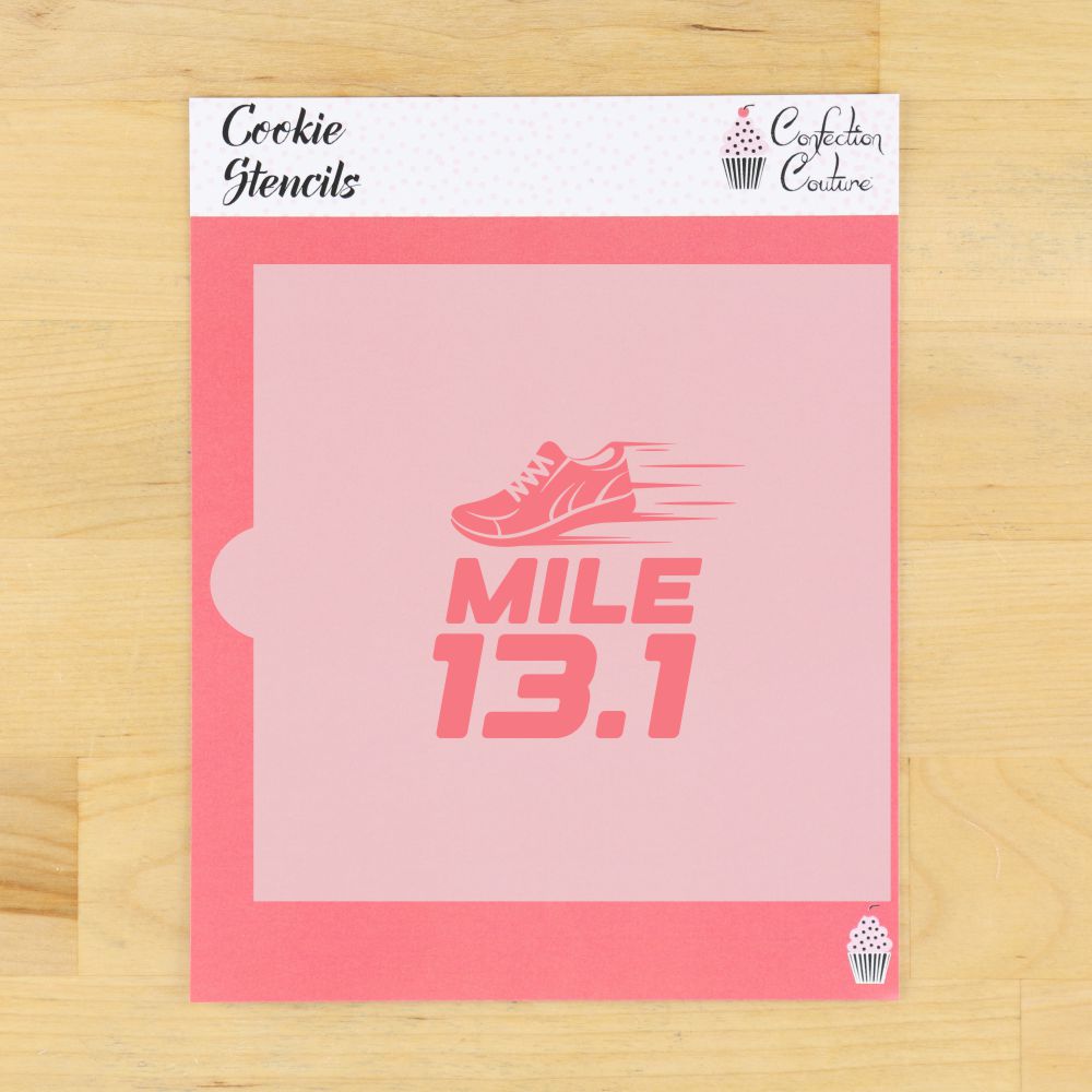 Mile 13.1 Half Marathon Cookie Stencil