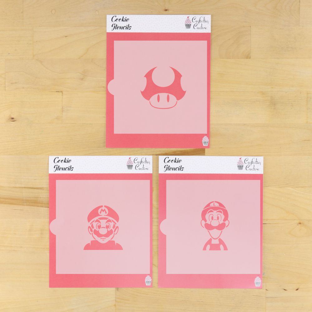 Mario Characters Cookie Stencil Set