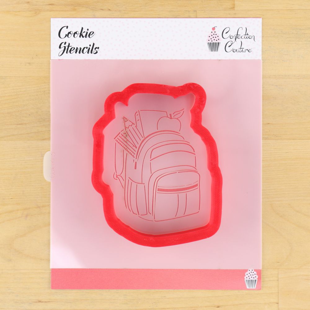 Backpack Paint Your Own Cookie Stencil with Matching Cookie Cutter
