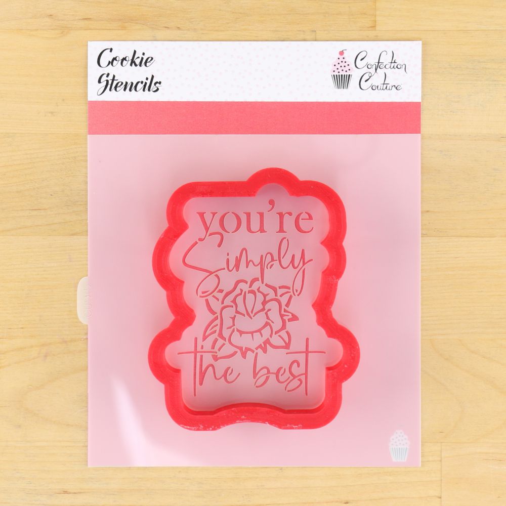 You're Simply The Best Cookie Stencil and Matching Cookie Cutter