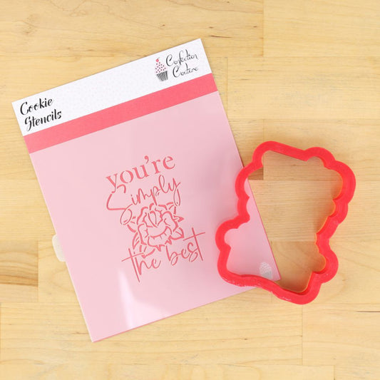 You're Simply The Best Cookie Stencil and Matching Cookie Cutter