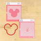 Stencil and cookie cutter for Mickey Mouse Cookies 