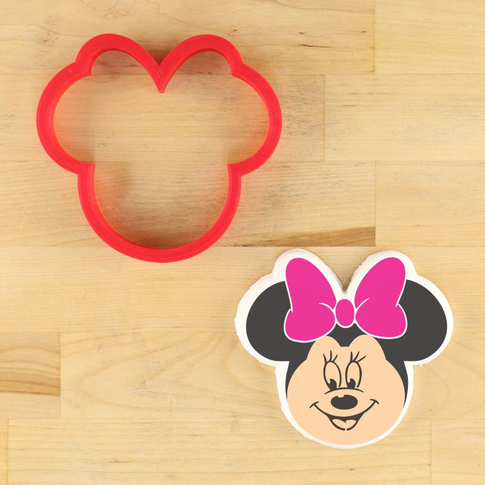 Minnie Mouse face with Mouse Ears Cookie Cutter
