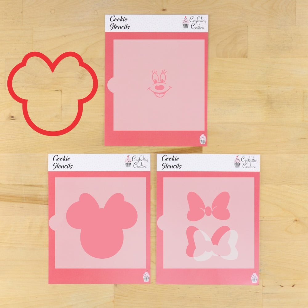 Cookie Stencils and Cookie Cutter for Minnie Mouse Cookies