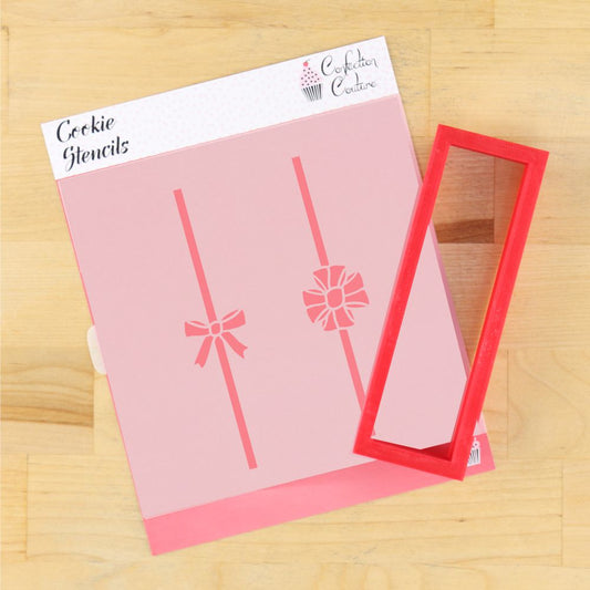 Bows Cookie Stick Stencil with matching stick cutter