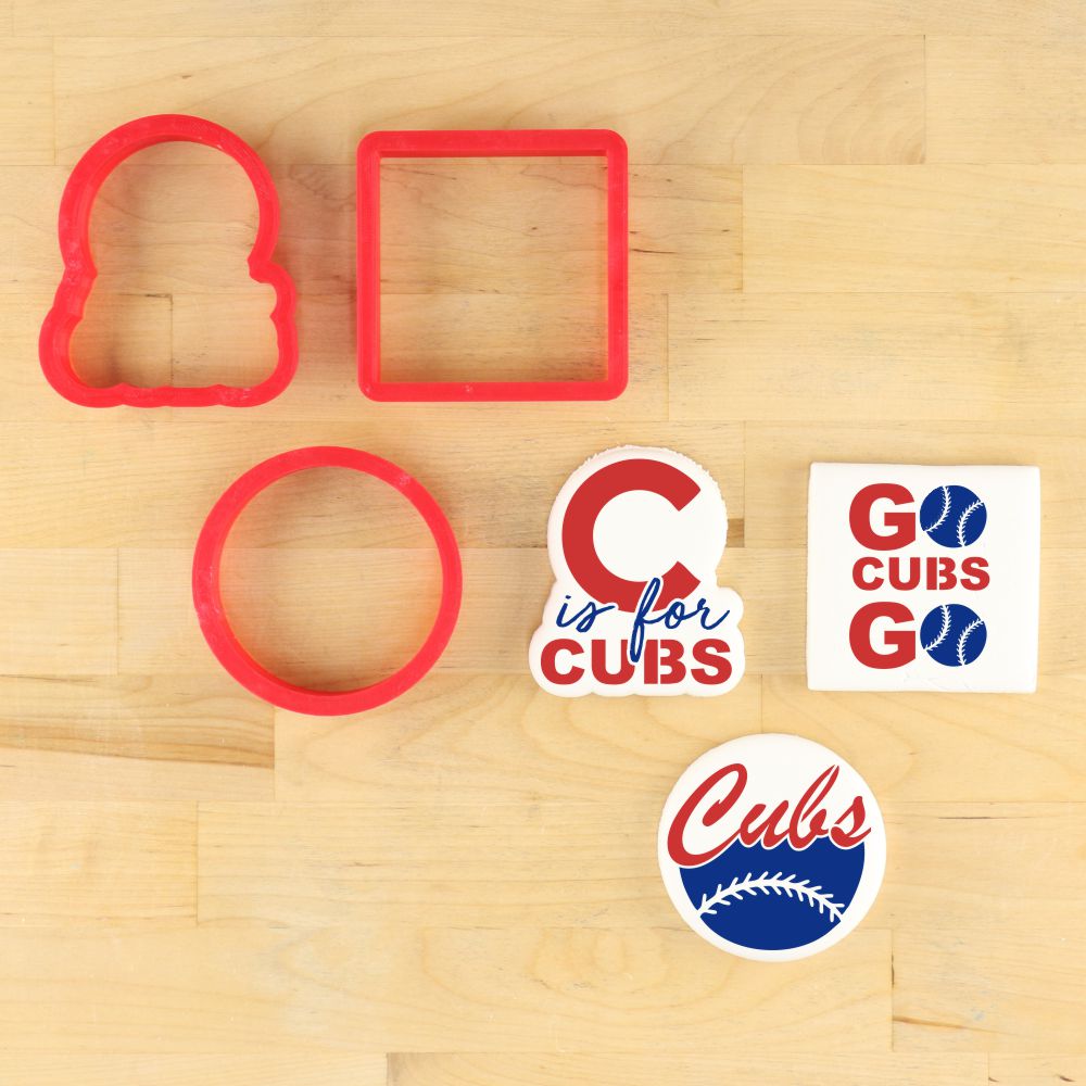 Cubs Theme Baseball Stencil Set for Cookies – Confection Couture Stencils