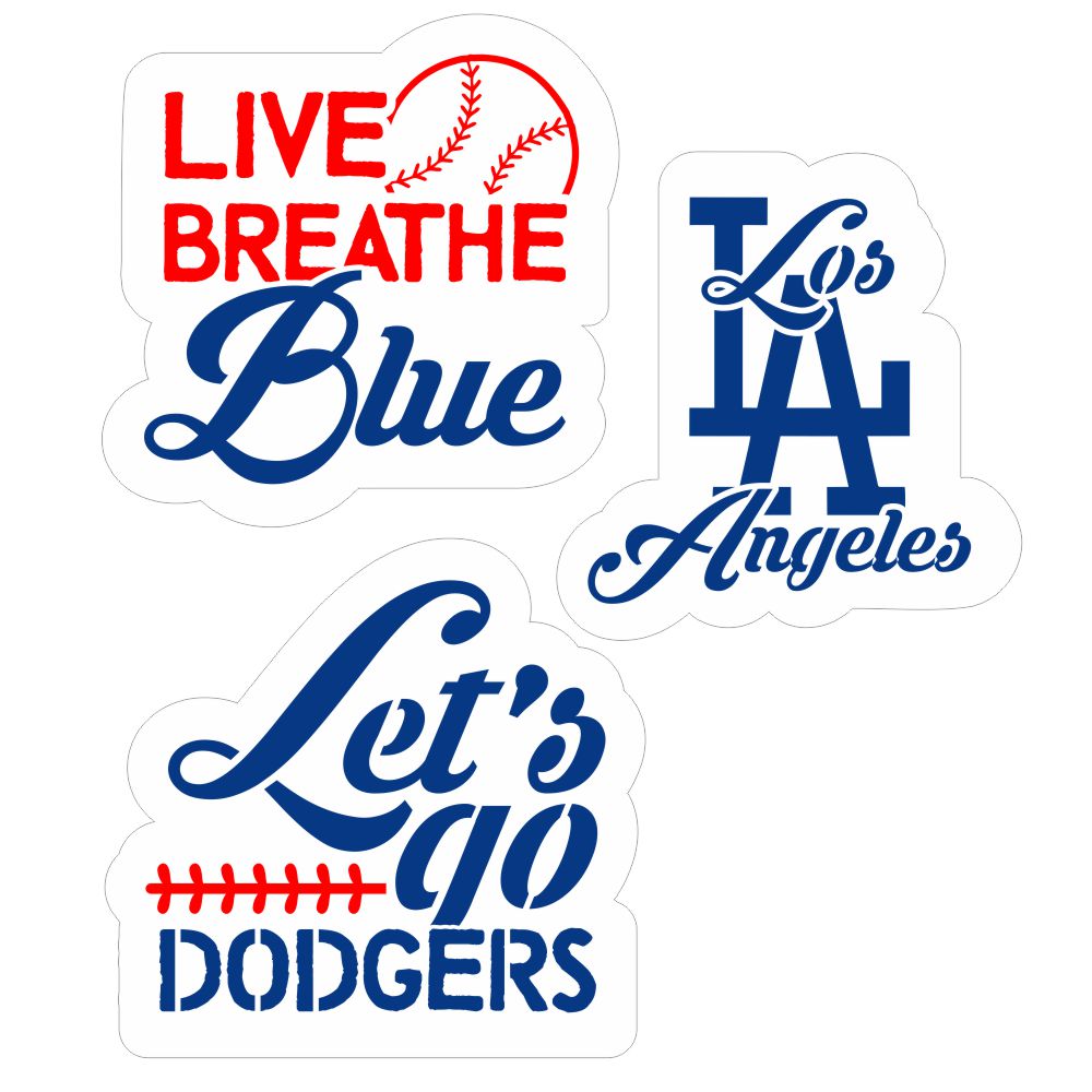 Live Breathe Blue Baseball Cookie Stencil Set
