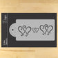 Dancing Hearts Cake Stencil Side by Designer Stencils