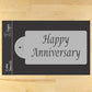 Happy Anniversary Cake Stencil by Designer Stencils in packaging