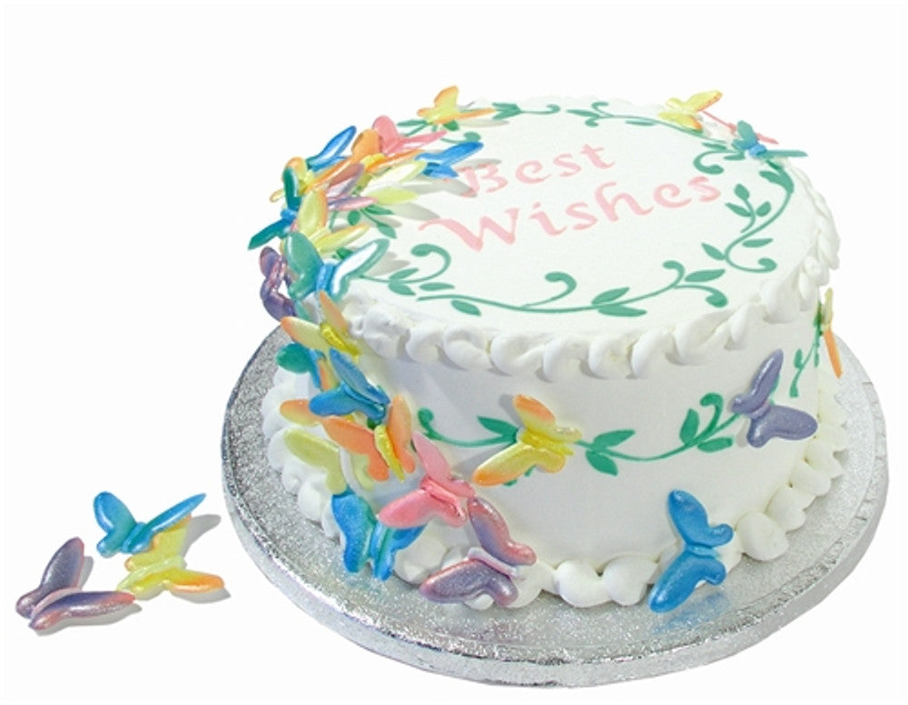 birthday cake using Leaf Circle Cake and Pie Stencil Top by Designer Stencils