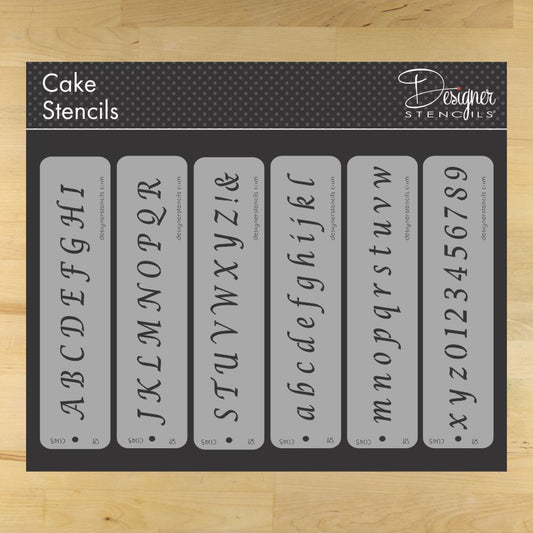 Script Lettering Stencils | Confection Couture Stencils