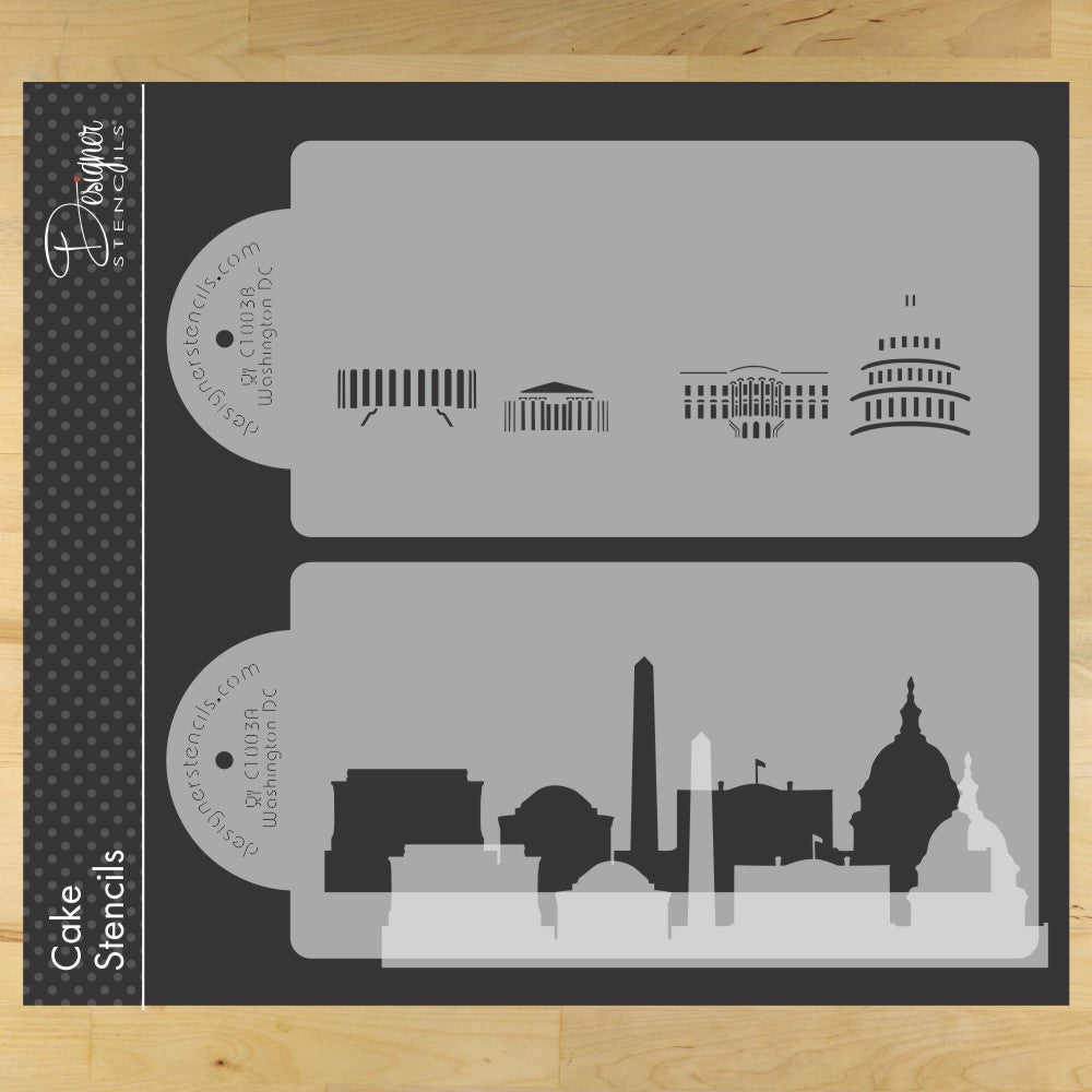 Skyline of Washington DC Cake Stencils Confection Couture Stencils
