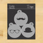 Hipster Round Cookie Stencil Set by Designer Stencils