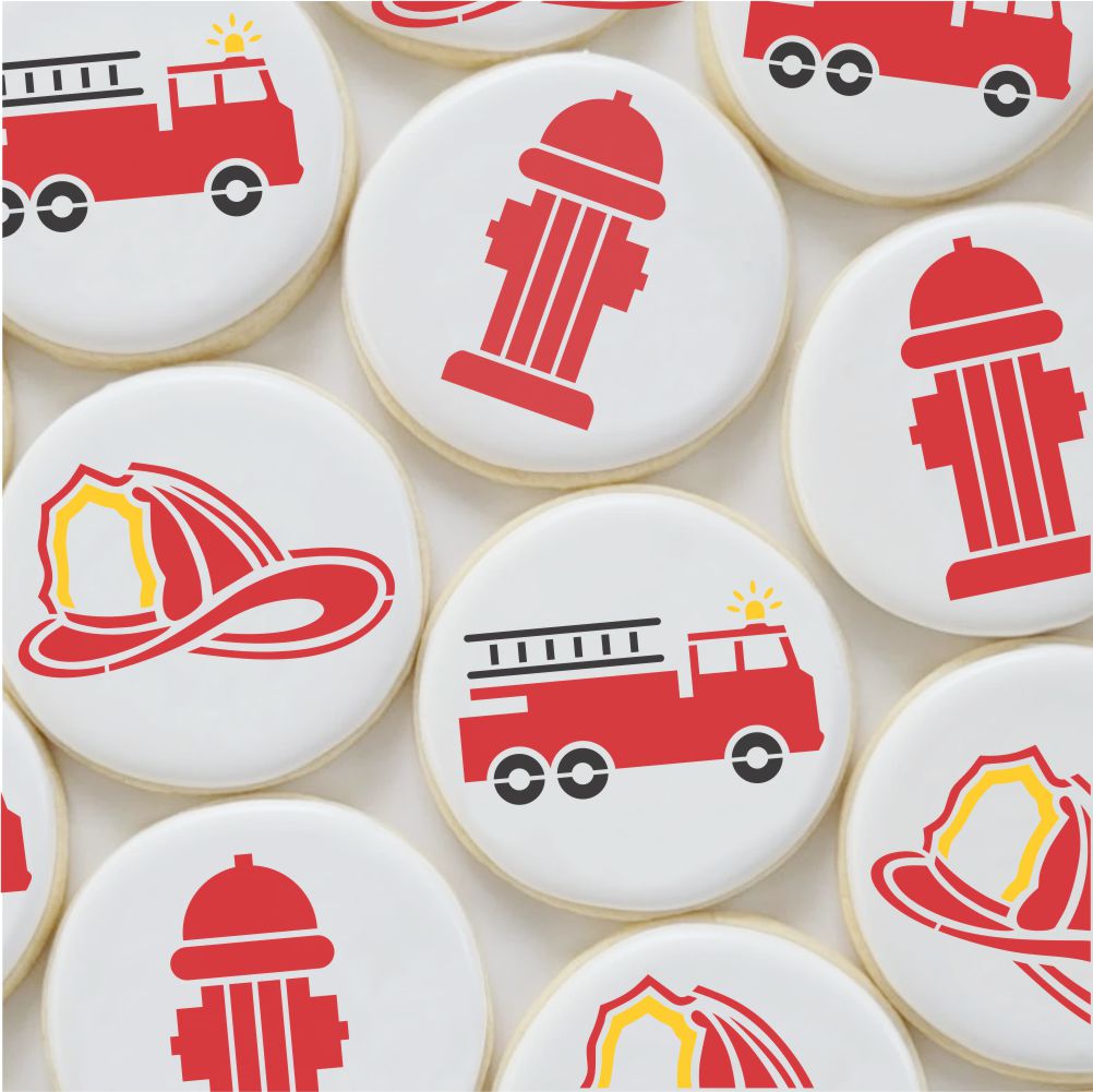 Firemen Cookie Stencil Set by Designer Stencils
