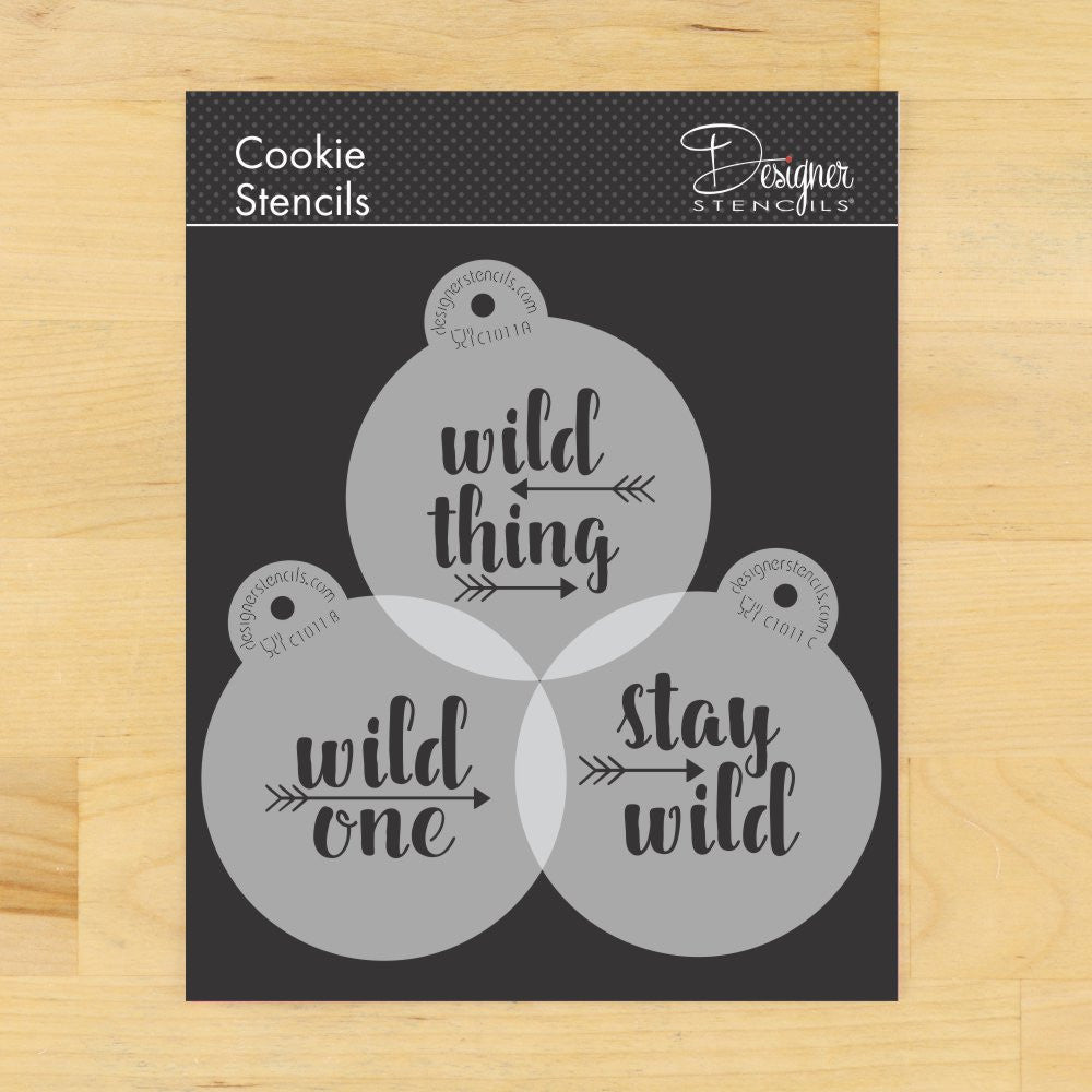 Wild Thing Round Cookie Stencil Set by Designer Stencils
