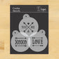 LOVE and Arrows Round Cookie Stencil Set by Designer Stencils