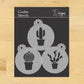 Cactus Round Cookie Stencil Set by Designer Stencils