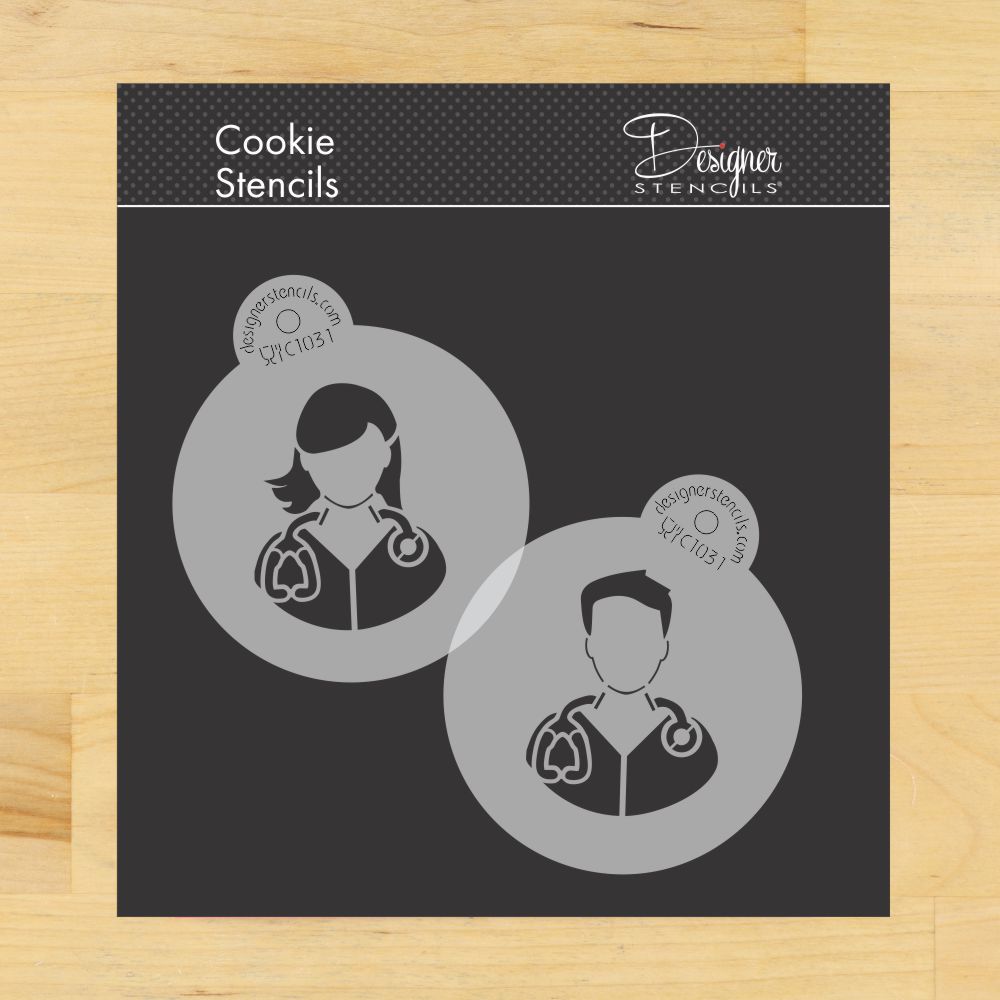 Nurse and Doctor Cookie Stencil Set by Designer Stencils