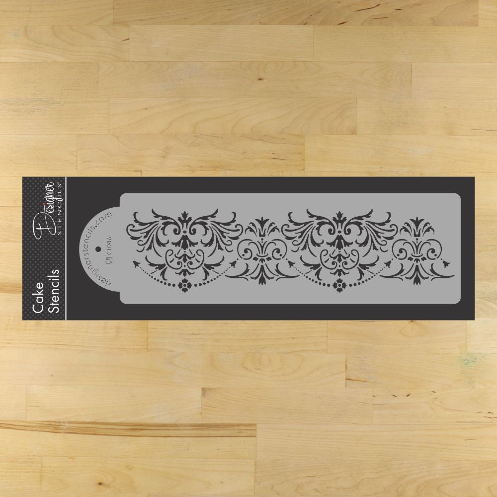 Elegant Damask Stencil for Decorating Wedding Cakes - Confection ...