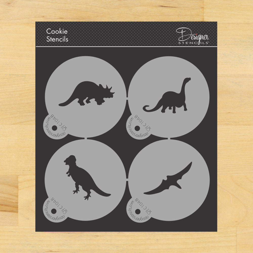 Dinosaur Cookie and Cupcake Stencil Set by Designer Stencils