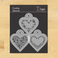 Floral Hearts Cookie Stencil Set by Designer Stencils