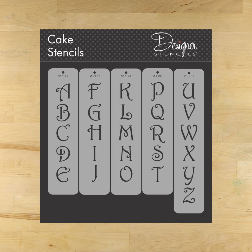 Monogramming Cake Stencil Sets by Designer Stencils - Confection ...
