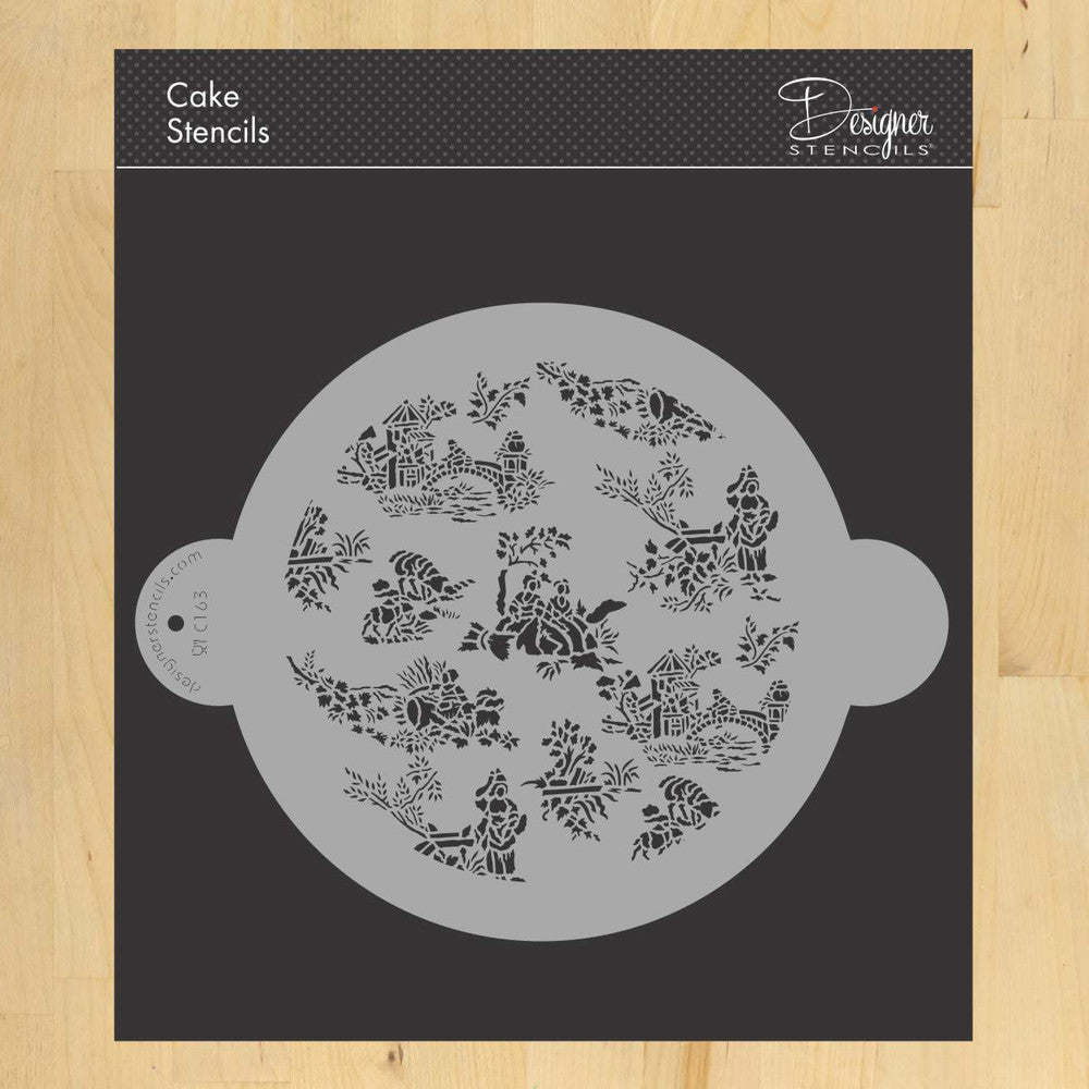 French Toile Stencil Top for Cake Decorating - Confection Couture Stencils
