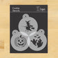 Halloween Round Cookie Stencil Sets by Designer Stencils 3"