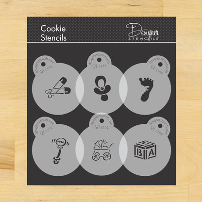 Baby Round Cookie Stencil Sets by Designer Stencils 1 1/2" in size