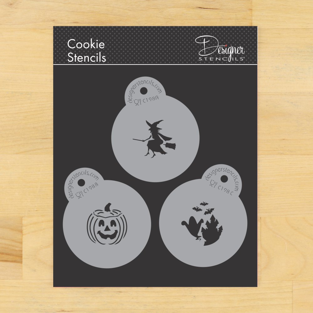 Halloween Round Cookie Stencil Sets by Designer Stencils 2"
