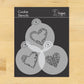 Swirl Valentine Heart Cookie Stencil Set by Designer Stencils